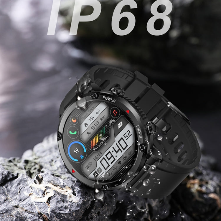 T30 1.6-inch Outdoor Sports Waterproof Smart Music Bluetooth Call Watch, Color: Black Steel+Silicone - free shipping - PMC TechLife - Order now!