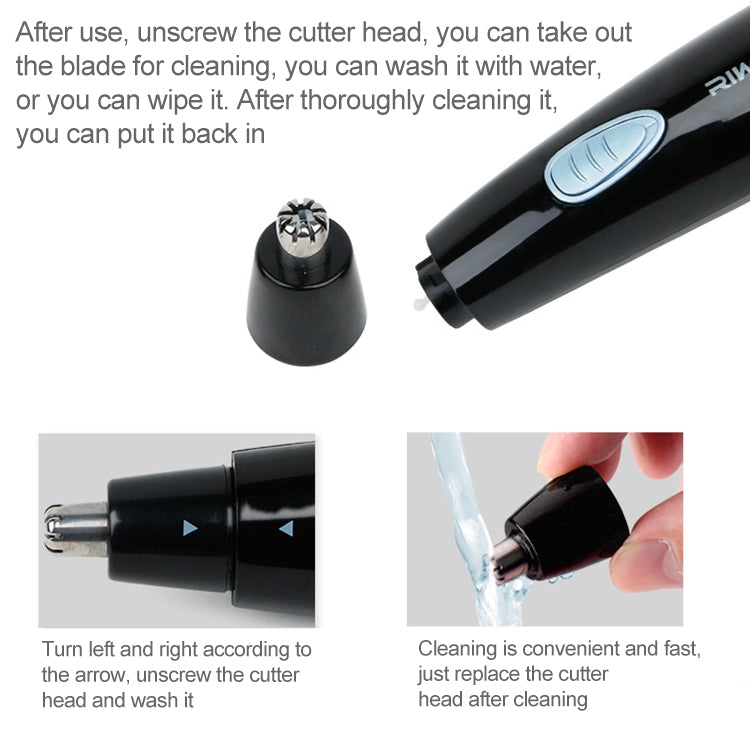 Xiaomi Youpin Riwa RA-555B Waterproof Rechargeable Eyebrow Trimming and Nose Hair Trimmer for Men - free shipping - PMC TechLife - Order now!