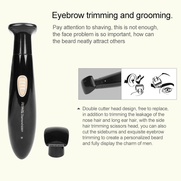 Xiaomi Youpin Riwa RA-555B Waterproof Rechargeable Eyebrow Trimming and Nose Hair Trimmer for Men - free shipping - PMC TechLife - Order now!
