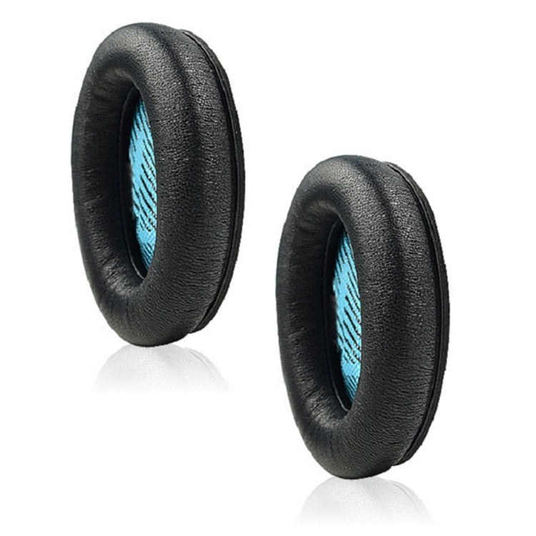 2 PCS For BOSE QC15 / QC25 / QC35 Lambskin Leather Earphone Cover Earmuffs(Black) - Earmuff & Pad by PMC TechLife | Online Shopping South Africa | PMC TechLife