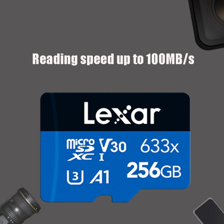Lexar 633x 256GB High-speed Mobile Phone Camera Memory TF Card Switch Expansion Driving Recorder Dedicated Storage Flash Memory Card - free shipping - PMC TechLife - Order now!