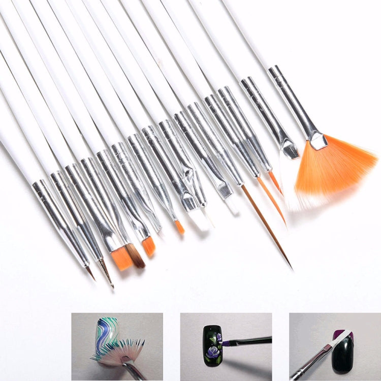 15 PCS/Set Nail Art Tools Brushes for Manicure Rhinestones Nails Decorations Nail Nrush Kit Painting Fingernail Tool Pen Kit - Nail Clipper by PMC TechLife | Online Shopping South Africa | PMC TechLife