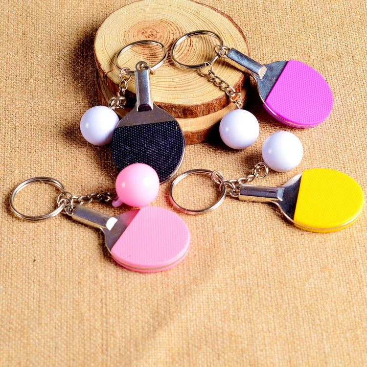 2 PCS Creative Metal table Tennis Keychain Handmade Jewelry Gift Sports Keychain, Specification:2��2.8��6.5cm(Red) - free shipping - PMC TechLife - Order now!