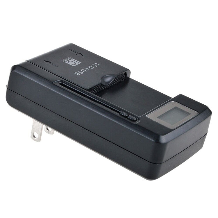 Universal Cell Phone Battery Charger with USB Output & LCD Display, US Plug - Battery Charger by PMC TechLife | Online Shopping South Africa | PMC TechLife