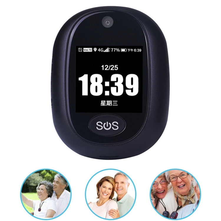 REACHFAR RF-V45-A Mini Touch Screen GPS Smart Tracker Pendant, Support SOS / Camera / Health Management / Video Calling / 4G LTE, For Asia/Europe/Africa / Australia(Black) - free shipping - PMC TechLife - Order now!