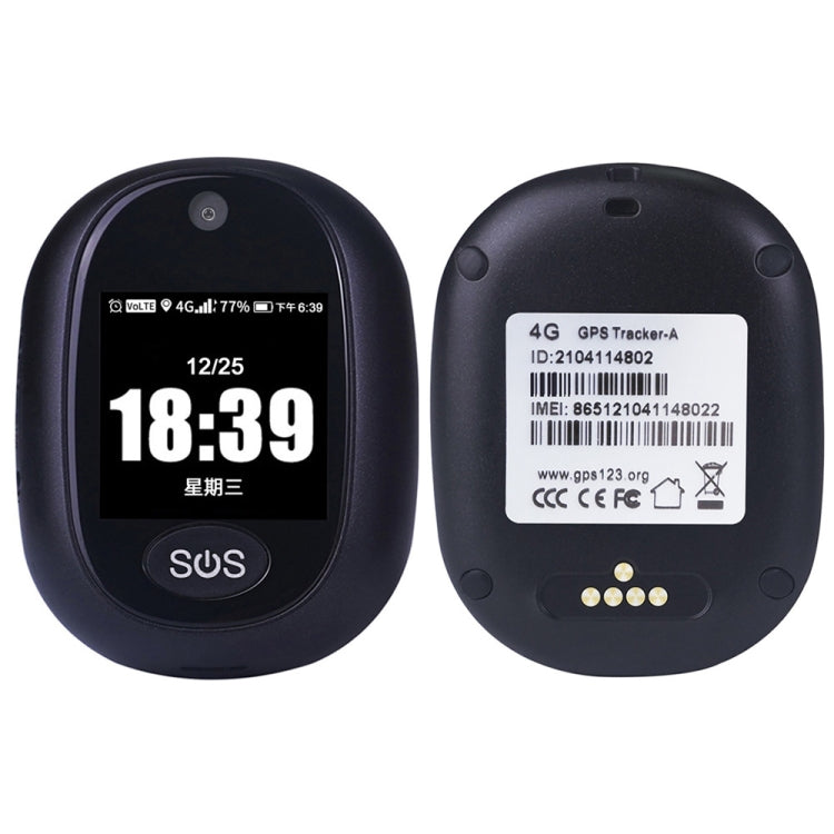 REACHFAR RF-V45-A Mini Touch Screen GPS Smart Tracker Pendant, Support SOS / Camera / Health Management / Video Calling / 4G LTE, For Asia/Europe/Africa / Australia(Black) - free shipping - PMC TechLife - Order now!