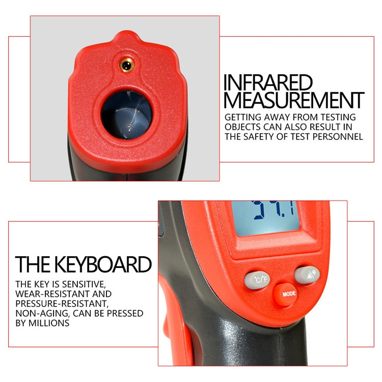 Wintact WT320 -50 Degree C~380 Degree C Handheld Portable Outdoor Non-contact Digital Infrared Thermometer - Thermostat & Thermometer by Wintact | Online Shopping South Africa | PMC TechLife | Buy Now Pay Later Mobicred