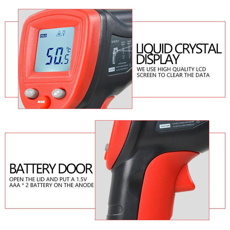 Wintact WT320 -50 Degree C~380 Degree C Handheld Portable Outdoor Non-contact Digital Infrared Thermometer - Thermostat & Thermometer by Wintact | Online Shopping South Africa | PMC TechLife | Buy Now Pay Later Mobicred
