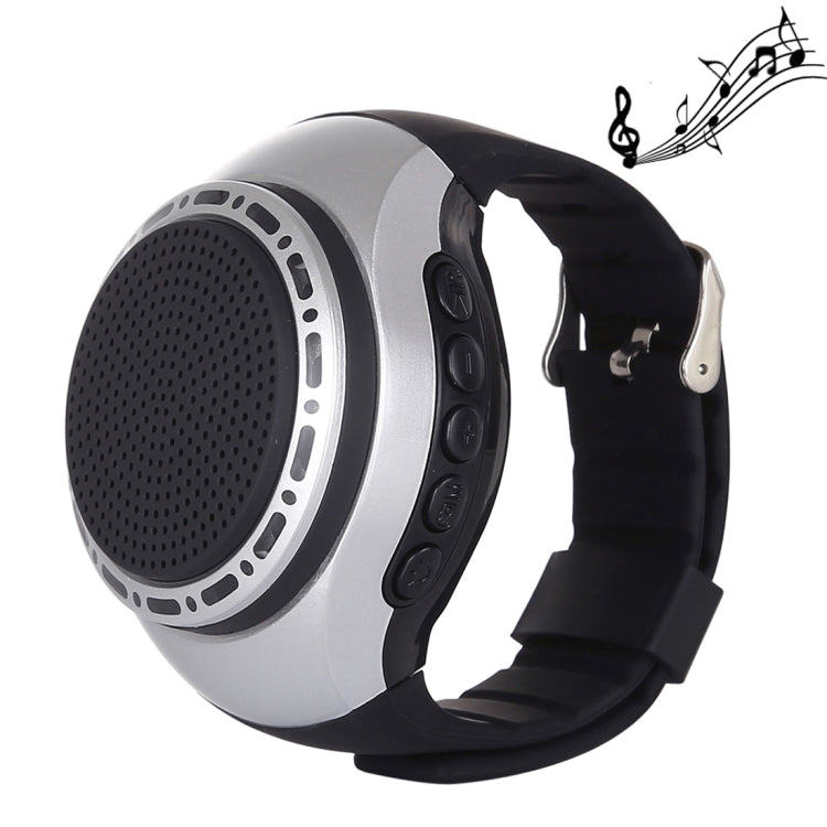U6 Smart Wireless Bluetooth V3.0 + EDR Sport Music Watch Speaker, Support Hands-free Calls & FM Radio & TF Card(Silver) - Desktop Speaker by PMC TechLife | Online Shopping South Africa | PMC TechLife