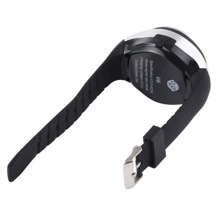 U6 Smart Wireless Bluetooth V3.0 + EDR Sport Music Watch Speaker, Support Hands-free Calls & FM Radio & TF Card(Silver) - Desktop Speaker by PMC TechLife | Online Shopping South Africa | PMC TechLife