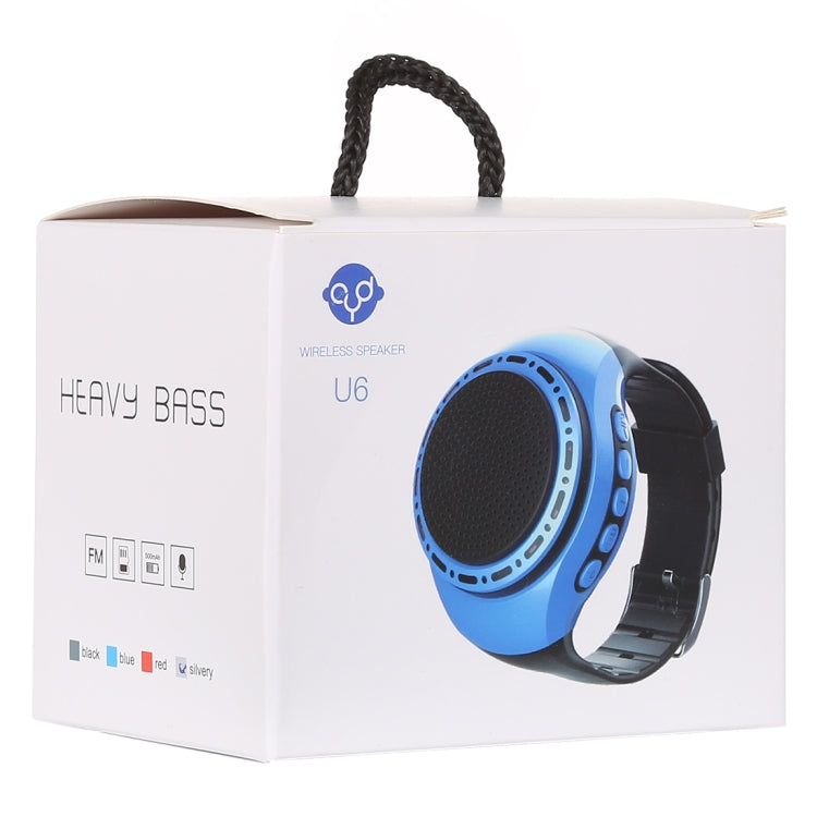 U6 Smart Wireless Bluetooth V3.0 + EDR Sport Music Watch Speaker, Support Hands-free Calls & FM Radio & TF Card(Silver) - Desktop Speaker by PMC TechLife | Online Shopping South Africa | PMC TechLife