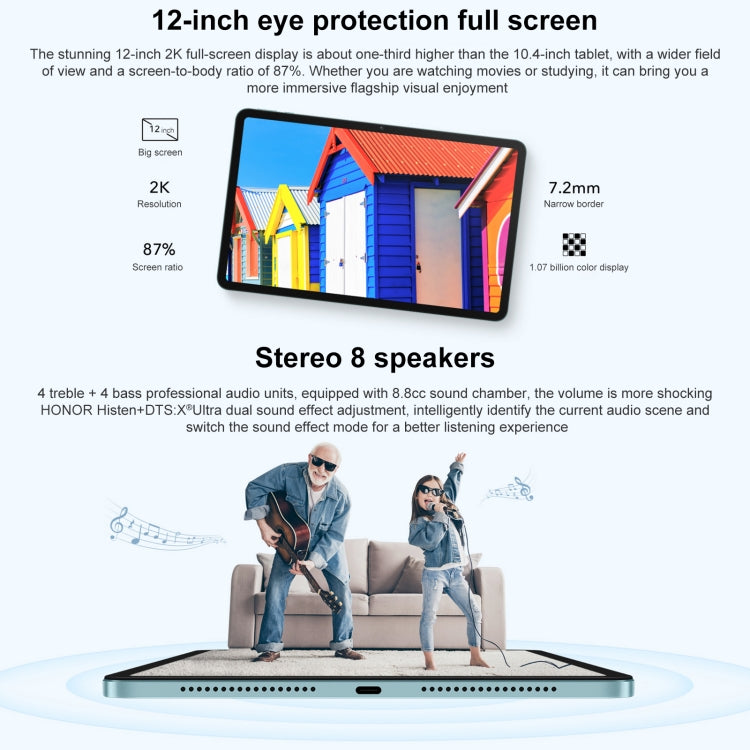 Honor Pad 8 HEY-W09 WiFi, 12 inch, 4GB+128GB, Magic UI 6.1 (Android S) Qualcomm Snapdragon 680 Octa Core, 8 Speakers, Not Support Google(Gold) - free shipping - PMC TechLife - Order now!