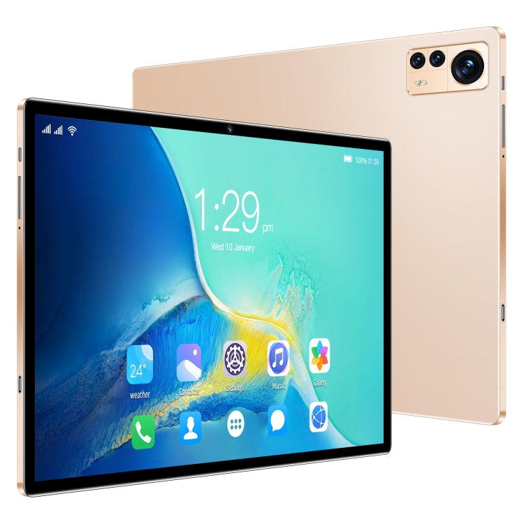 X12 4G LTE Tablet PC, 10.1 inch, 4GB+32GB, Android 8.1 MTK6750 Octa Core, Support Dual SIM, WiFi, Bluetooth, GPS(Gold) - 10.1 inch by PMC TechLife | Online Shopping South Africa | PMC TechLife