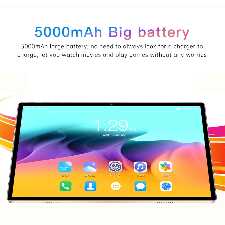 X12 4G LTE Tablet PC, 10.1 inch, 4GB+32GB, Android 8.1 MTK6750 Octa Core, Support Dual SIM, WiFi, Bluetooth, GPS(Gold) - 10.1 inch by PMC TechLife | Online Shopping South Africa | PMC TechLife