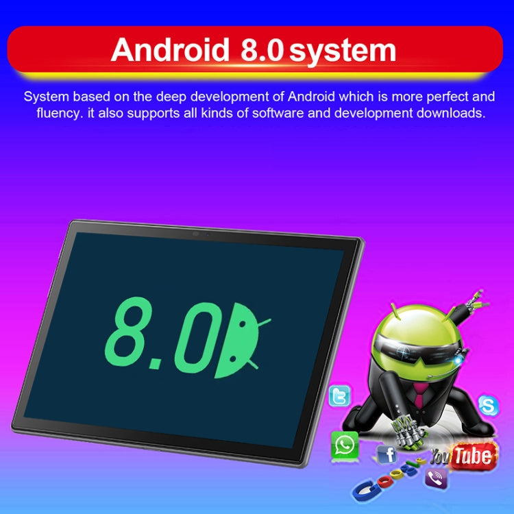 P60 4G Phone Call Tablet PC, 10.1 inch, 4GB+64GB, Android 8.0 MTK6797 Deca Core 2.1GHz, Dual SIM, Support GPS, OTG, WiFi, BT (Green) - 10.1 inch by PMC TechLife | Online Shopping South Africa | PMC TechLife