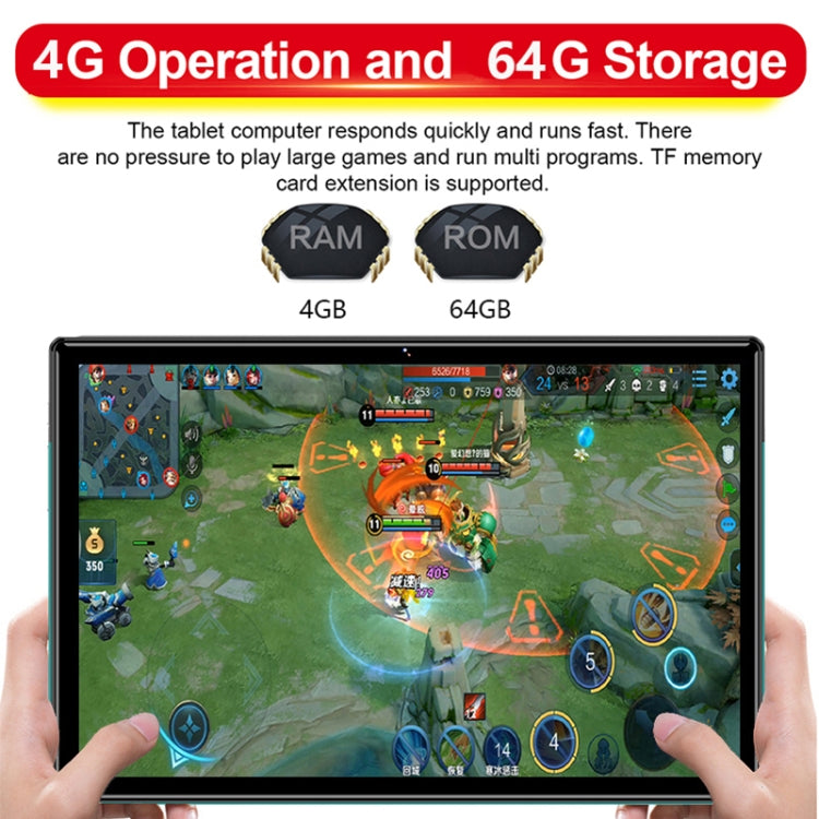 P60 4G Phone Call Tablet PC, 10.1 inch, 4GB+64GB, Android 8.0 MTK6797 Deca Core 2.1GHz, Dual SIM, Support GPS, OTG, WiFi, BT (White) - 10.1 inch by PMC TechLife | Online Shopping South Africa | PMC TechLife