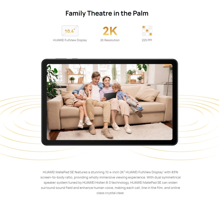 HUAWEI MatePad SE Wi-Fi, 10.4 inch, 6GB+128GB, HarmonyOS 3 Qualcomm Snapdragon 680 Octa Core, Support Dual WiFi / BT, Not Support Google Play(Black) - free shipping - PMC TechLife - Order now!
