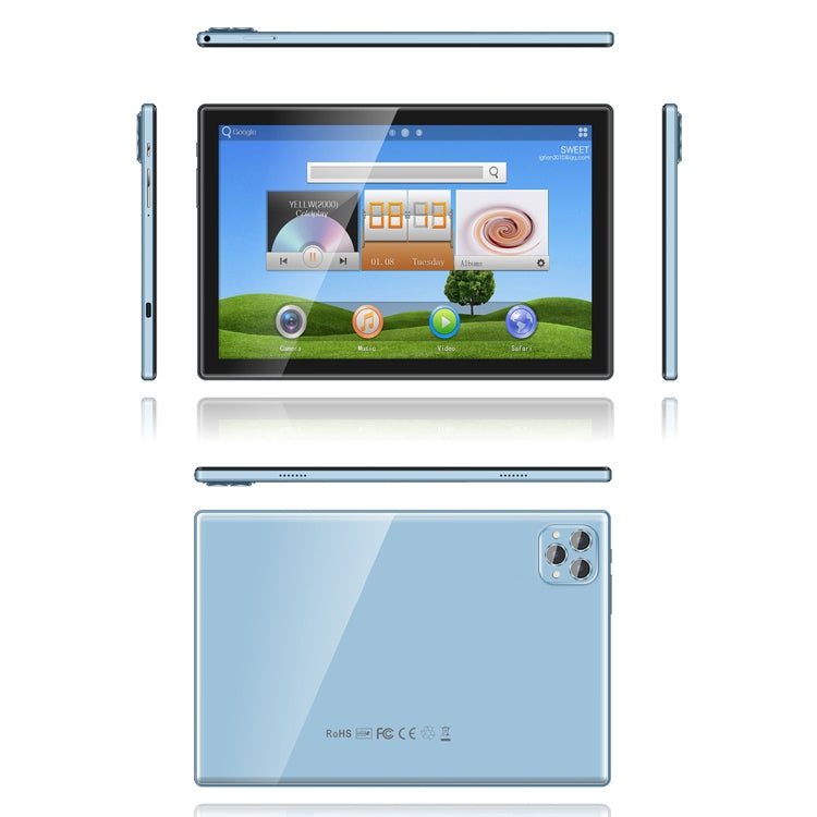 BDF P50 4G LTE Tablet PC, 10.1 inch, 8GB+128GB, Android 12.0 MTK6762 Octa Core, Support Dual SIM & Bluetooth & WiFi, EU Plug(Blue) - free shipping - PMC TechLife - Order now!
