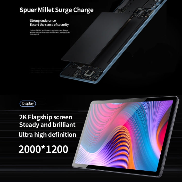 BDF P60 4G LTE Tablet PC, 10.36 inch, 8GB+128GB, Android 11.0 MTK6762 Octa Core, Support Dual SIM & Bluetooth & WiFi, EU Plug(Sky Blue) - free shipping - PMC TechLife - Order now!