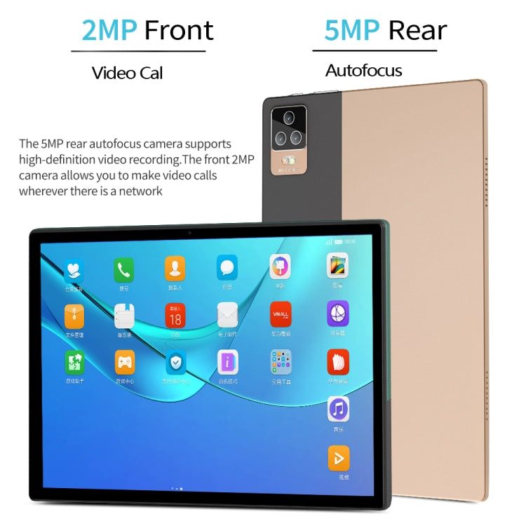 BDF P70 4G LTE Tablet PC, 10.1 inch, 8GB+128GB, Android 12.0 MTK6762 Octa Core, Support Dual SIM & Bluetooth & WiFi, EU Plug(Silver) - free shipping - PMC TechLife - Order now!