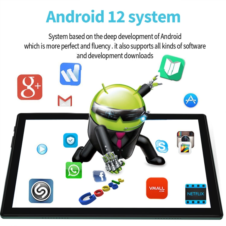 BDF P70 4G LTE Tablet PC, 10.1 inch, 8GB+128GB, Android 12.0 MTK6762 Octa Core, Support Dual SIM & Bluetooth & WiFi, EU Plug(Gold) - free shipping - PMC TechLife - Order now!