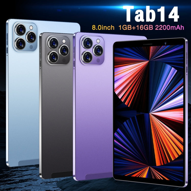 Tab14 / P14 Phone Call Tablet, 1GB+16GB, 8.0 inch Screen, Face Identification, Android 5.0 MTK6582 Quad Core, Network: 3G, GPS, OTG(Purple) - 7.0-8.0 inch by PMC TechLife | Online Shopping South Africa | PMC TechLife