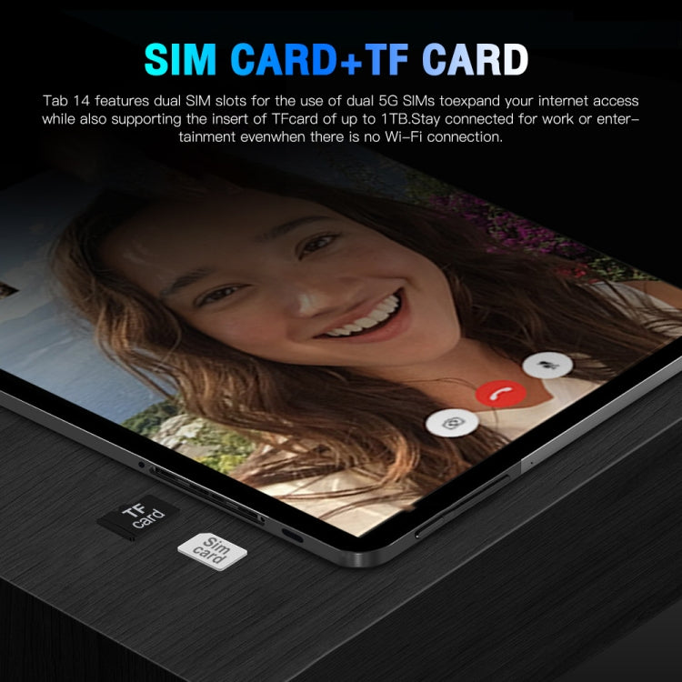 Tab14 / P14 Phone Call Tablet, 1GB+16GB, 8.0 inch Screen, Face Identification, Android 5.0 MTK6582 Quad Core, Network: 3G, GPS, OTG(Blue) - 7.0-8.0 inch by PMC TechLife | Online Shopping South Africa | PMC TechLife