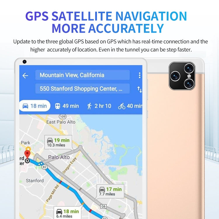 P8 3G Phone Call Tablet PC, 8 inch, 1GB+16GB, Android 5.1 MT6592 Octa Core, Support Dual SIM, WiFi, Bluetooth, GPS, EU Plug (Gold) - 7.0-8.0 inch by PMC TechLife | Online Shopping South Africa | PMC TechLife