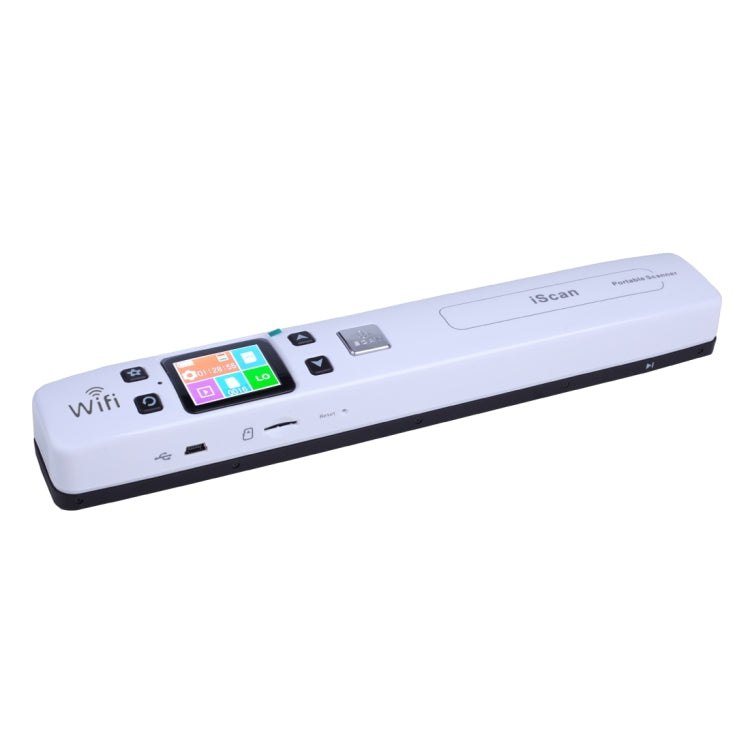 iScan02 WiFi Double Roller Mobile Document Portable Handheld Scanner with LED Display,  Support 1050DPI  / 600DPI  / 300DPI  / PDF / JPG / TF(White) - Portable Scanner by PMC TechLife | Online Shopping South Africa | PMC TechLife
