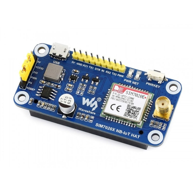 Waveshare NB-IoT HAT for Raspberry Pi, for Europe, Asia, Africa, Australia - free shipping - PMC TechLife - Order now!